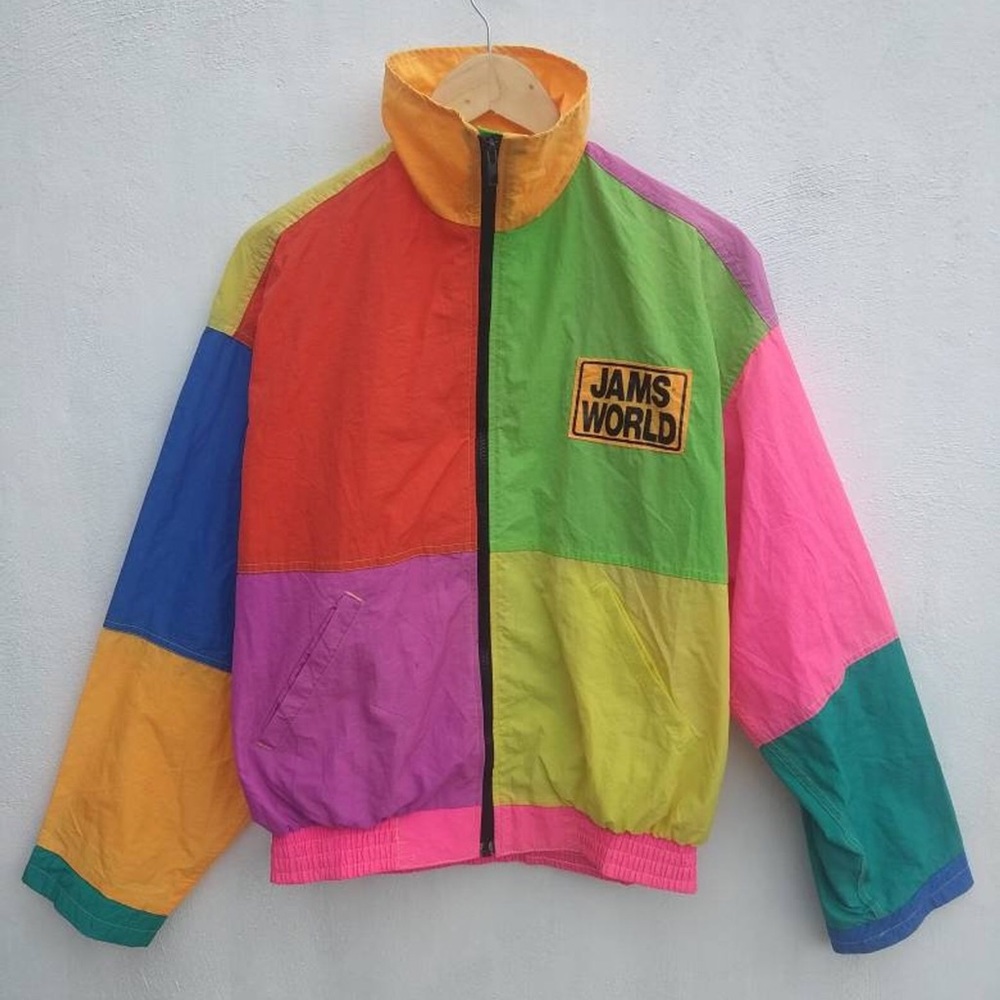 Vintage JAMS WORLD Multi-colored Windbreaker